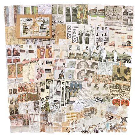 La Laila Retro Scrapbook Journaling Supplies Bundle Paper Stickers
